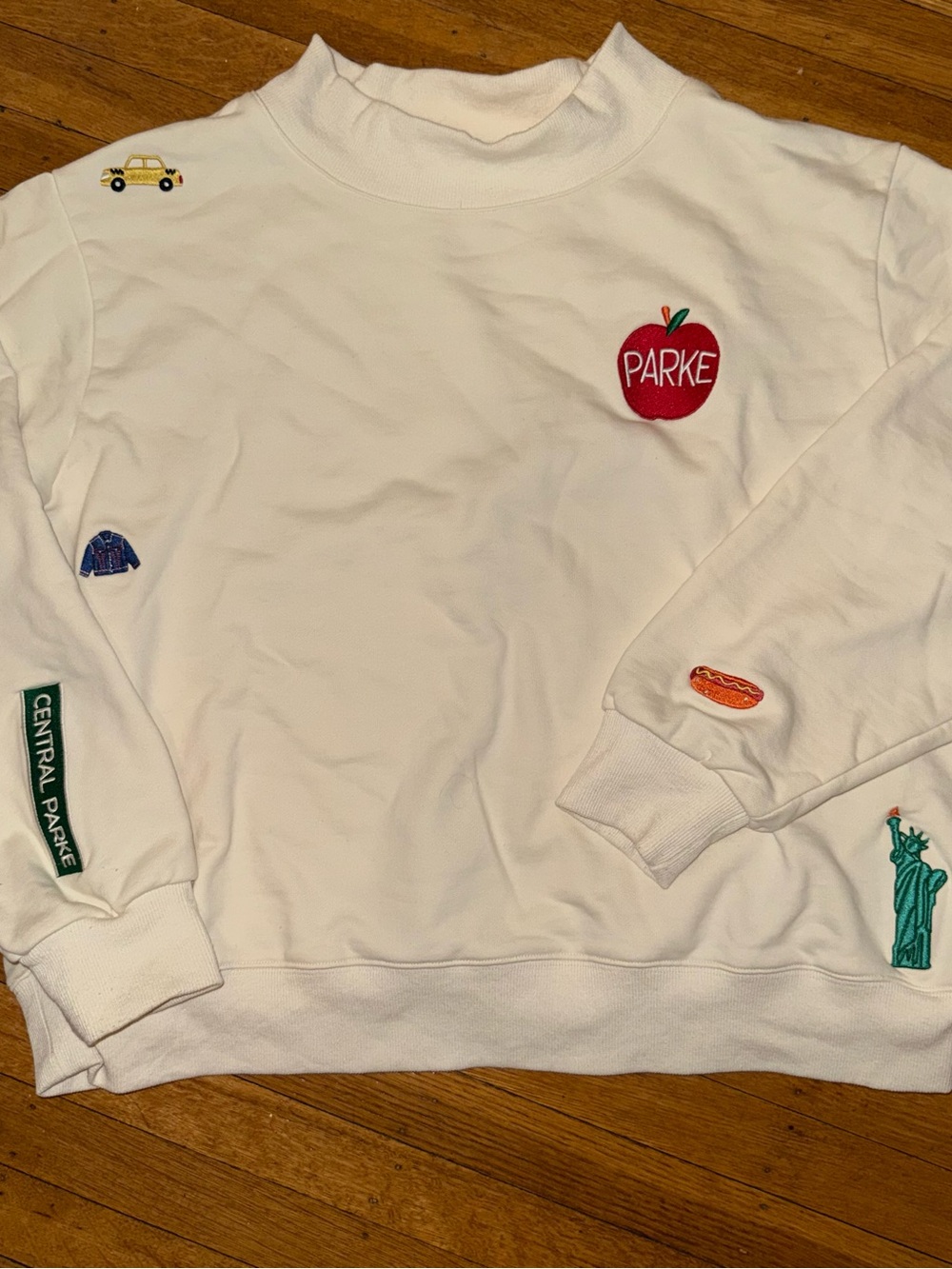 Parke NYC Embroidered Mockneck Sweatshirt